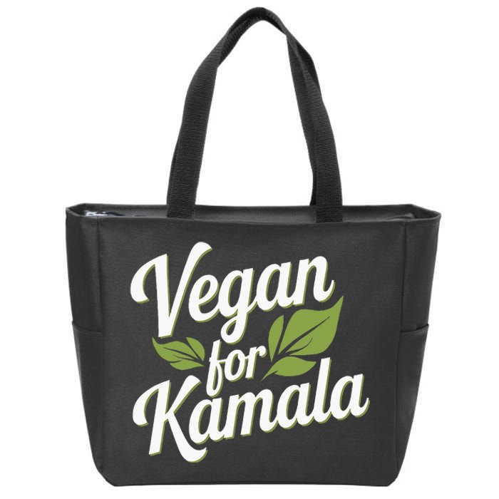 Vegans For Harris Waltz Walz 2024 Vegan For Kamala 2024 Zip Tote Bag