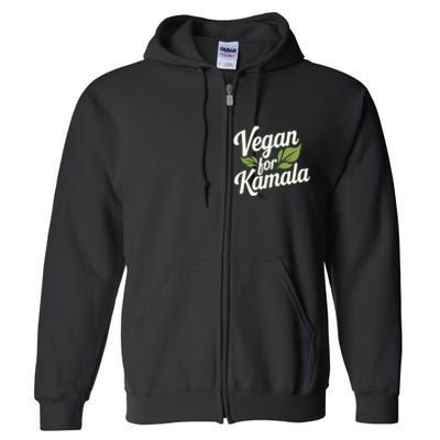 Vegans For Harris Waltz Walz 2024 Vegan For Kamala 2024 Full Zip Hoodie