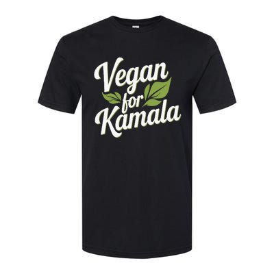 Vegans For Harris Waltz Walz 2024 Vegan For Kamala 2024 Softstyle CVC T-Shirt