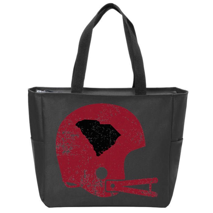 Vintage Football Helmet State Of South Carolina Zip Tote Bag