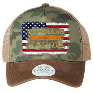 Veterans For Harris Walz Waltz 2024 President Veteran Day Legacy Tie Dye Trucker Hat