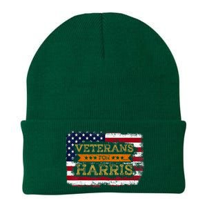 Veterans For Harris Walz Waltz 2024 President Veteran Day Knit Cap Winter Beanie