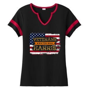 Veterans For Harris Walz Waltz 2024 President Veteran Day Ladies Halftime Notch Neck Tee