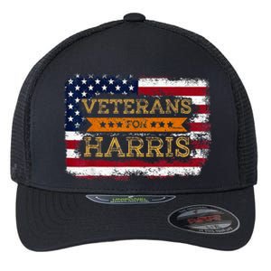 Veterans For Harris Walz Waltz 2024 President Veteran Day Flexfit Unipanel Trucker Cap