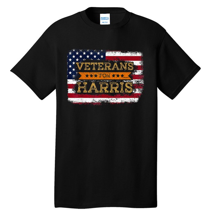 Veterans For Harris Walz Waltz 2024 President Veteran Day Tall T-Shirt