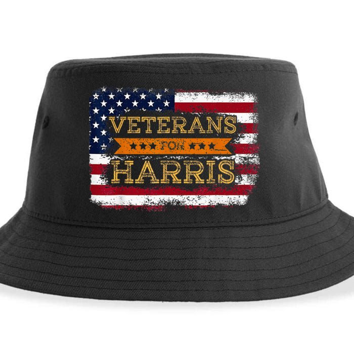 Veterans For Harris Walz Waltz 2024 President Veteran Day Sustainable Bucket Hat