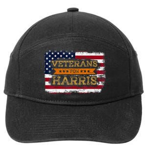 Veterans For Harris Walz Waltz 2024 President Veteran Day 7-Panel Snapback Hat