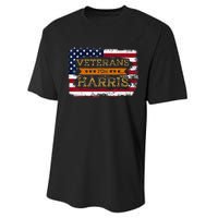 Veterans For Harris Walz Waltz 2024 President Veteran Day Performance Sprint T-Shirt