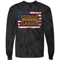 Veterans For Harris Walz Waltz 2024 President Veteran Day Tie-Dye Long Sleeve Shirt