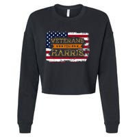 Veterans For Harris Walz Waltz 2024 President Veteran Day Cropped Pullover Crew