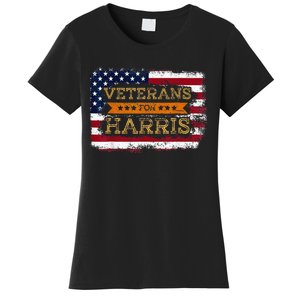 Veterans For Harris Walz Waltz 2024 President Veteran Day Women's T-Shirt