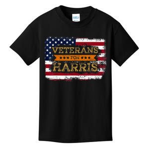 Veterans For Harris Walz Waltz 2024 President Veteran Day Kids T-Shirt