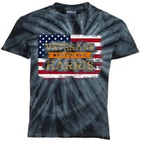 Veterans For Harris Walz Waltz 2024 President Veteran Day Kids Tie-Dye T-Shirt