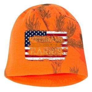 Veterans For Harris Walz Waltz 2024 President Veteran Day Kati - Camo Knit Beanie