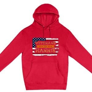 Veterans For Harris Walz Waltz 2024 President Veteran Day Premium Pullover Hoodie