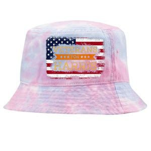 Veterans For Harris Walz Waltz 2024 President Veteran Day Tie-Dyed Bucket Hat