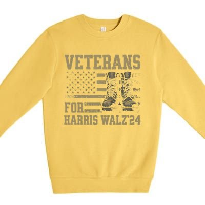 Veterans For Harris Walz Waltz 2024 Presidential Campaign Gift Premium Crewneck Sweatshirt