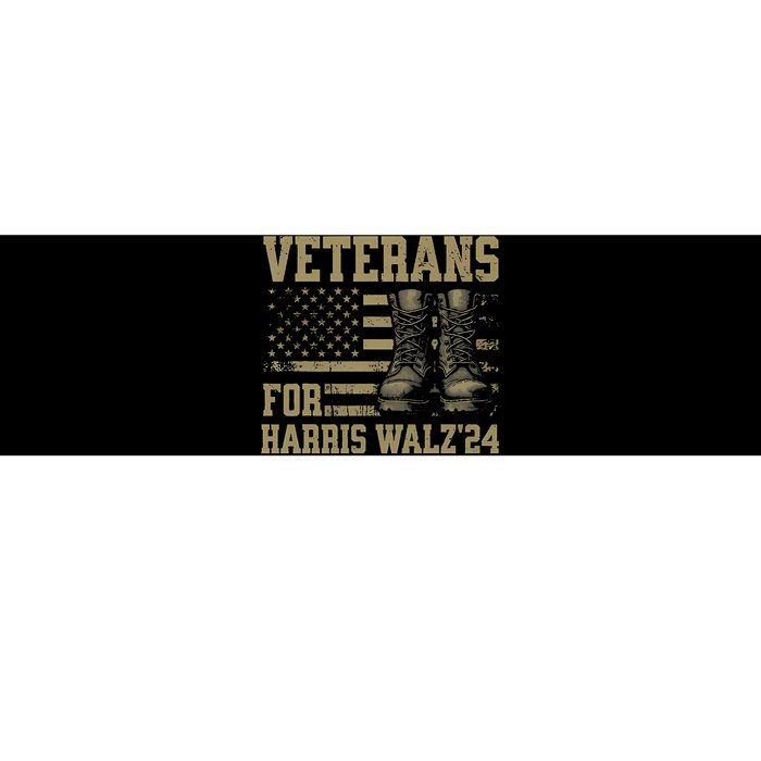 Veterans For Harris Walz Waltz 2024 Presidential Campaign Gift Bumper Sticker