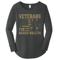 Veterans For Harris Walz Waltz 2024 Presidential Campaign Gift Women's Perfect Tri Tunic Long Sleeve Shirt