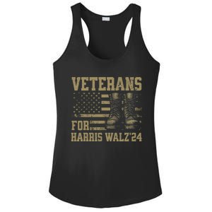 Veterans For Harris Walz Waltz 2024 Presidential Campaign Gift Ladies PosiCharge Competitor Racerback Tank