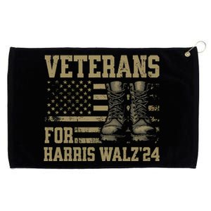 Veterans For Harris Walz Waltz 2024 Presidential Campaign Gift Grommeted Golf Towel