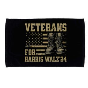 Veterans For Harris Walz Waltz 2024 Presidential Campaign Gift Microfiber Hand Towel