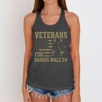 Veterans For Harris Walz Waltz 2024 Presidential Campaign Gift Women's Knotted Racerback Tank