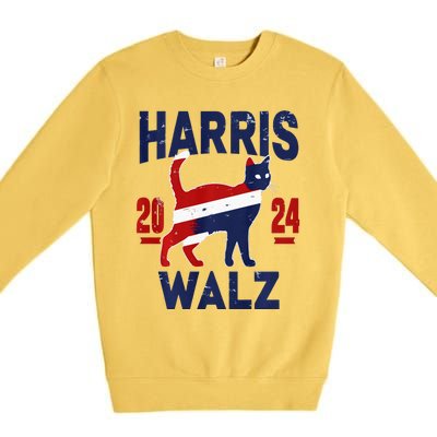 Vote For Harris Walz 2024 Election Kamala Harris Tim Waltz Premium Crewneck Sweatshirt