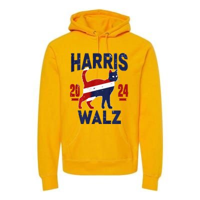 Vote For Harris Walz 2024 Election Kamala Harris Tim Waltz Premium Hoodie