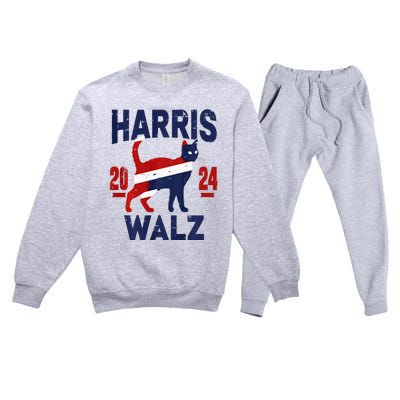 Vote For Harris Walz 2024 Election Kamala Harris Tim Waltz Premium Crewneck Sweatsuit Set