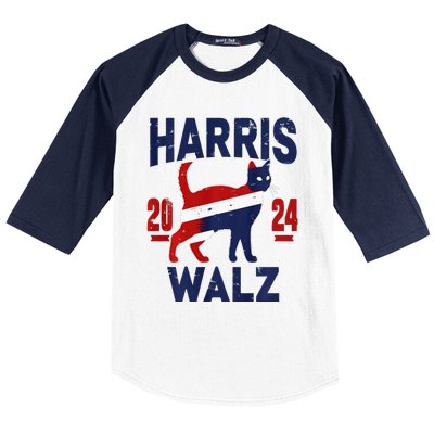 Vote For Harris Walz 2024 Election Kamala Harris Tim Waltz Baseball Sleeve Shirt