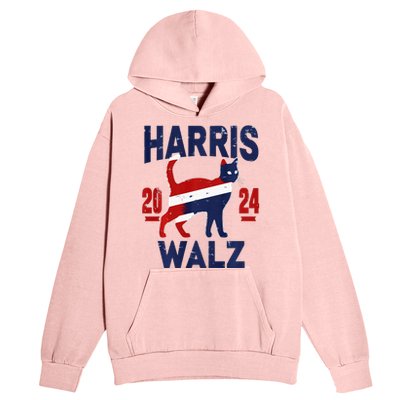 Vote For Harris Walz 2024 Election Kamala Harris Tim Waltz Urban Pullover Hoodie