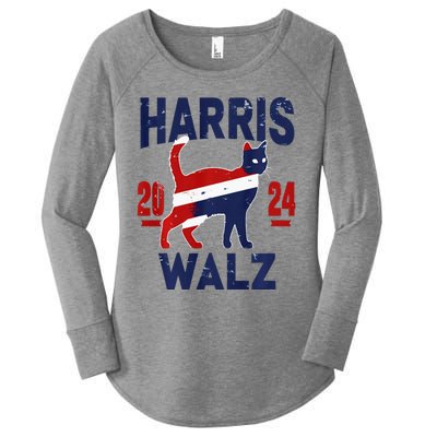 Vote For Harris Walz 2024 Election Kamala Harris Tim Waltz Women's Perfect Tri Tunic Long Sleeve Shirt