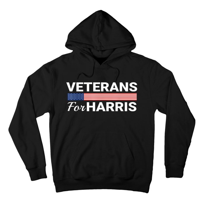 Veterans For Harris 2024 Military American Flag Vets Kamala Harris Gift Hoodie