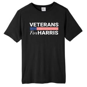 Veterans For Harris 2024 Military American Flag Vets Kamala Harris Gift Tall Fusion ChromaSoft Performance T-Shirt