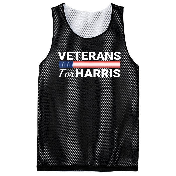 Veterans For Harris 2024 Military American Flag Vets Kamala Harris Gift Mesh Reversible Basketball Jersey Tank