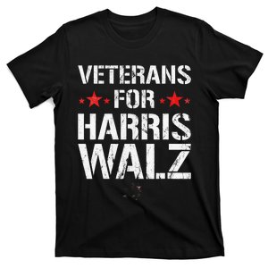 Veterans For Harris 2024 Kamala Harris Tim Walz Veteran Usa T-Shirt