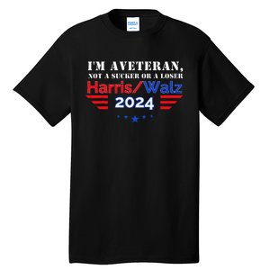 Veteran For Harris Walz For President 2024 Tall T-Shirt