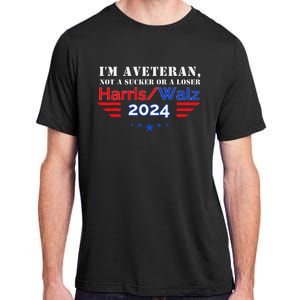 Veteran For Harris Walz For President 2024 Adult ChromaSoft Performance T-Shirt