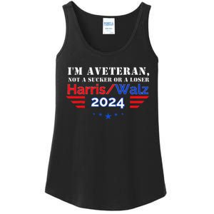 Veteran For Harris Walz For President 2024 Ladies Essential Tank