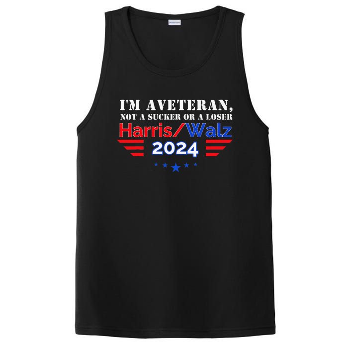 Veteran For Harris Walz For President 2024 PosiCharge Competitor Tank