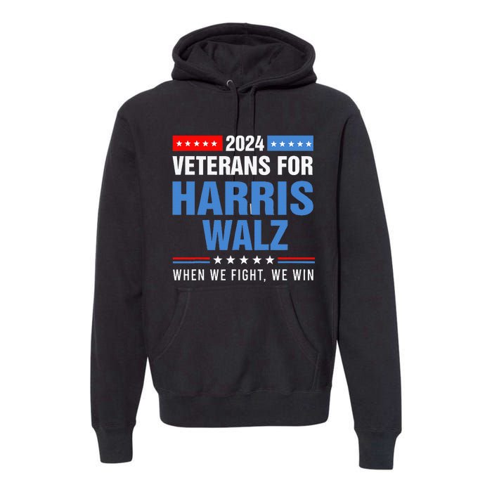 Veterans For Harris Walz 2024 Premium Hoodie