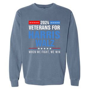 Veterans For Harris Walz 2024 Garment-Dyed Sweatshirt