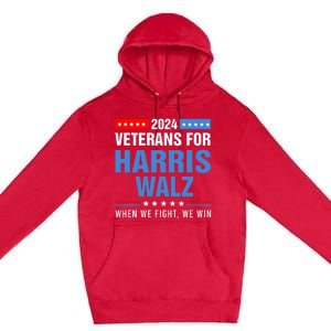 Veterans For Harris Walz 2024 Premium Pullover Hoodie