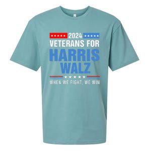 Veterans For Harris Walz 2024 Sueded Cloud Jersey T-Shirt