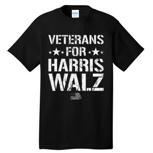 Veterans For Harris 2024 Kamala Harris Tim Walz Veteran Usa Tall T-Shirt