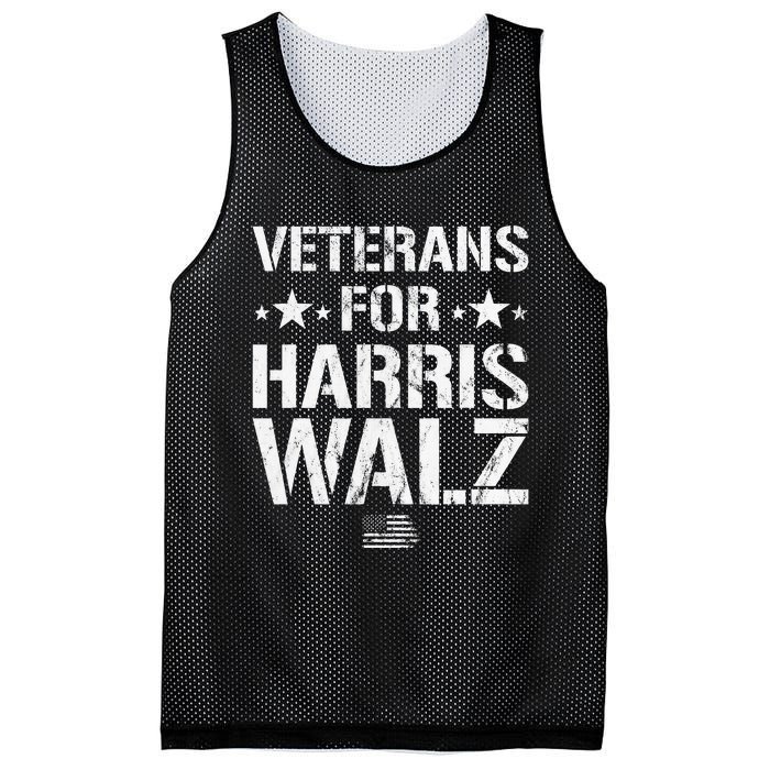 Veterans For Harris 2024 Kamala Harris Tim Walz Veteran Usa Mesh Reversible Basketball Jersey Tank