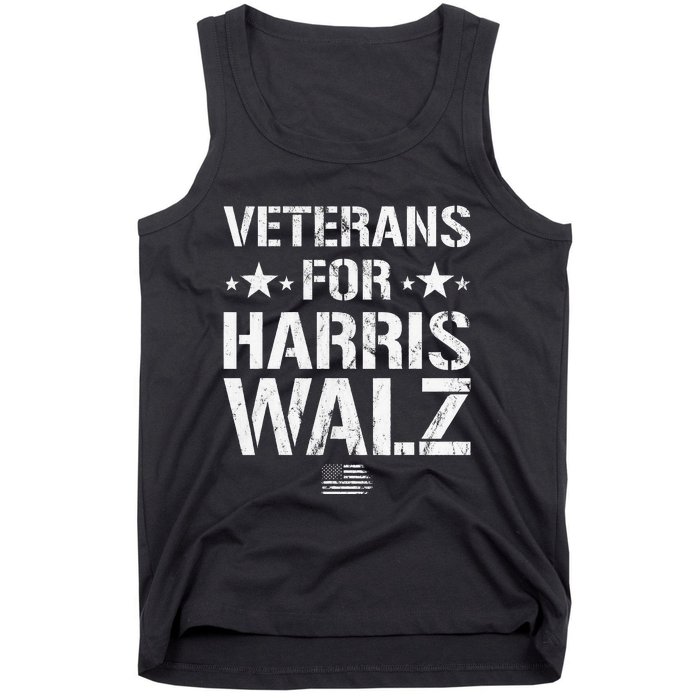 Veterans For Harris 2024 Kamala Harris Tim Walz Veteran Usa Tank Top