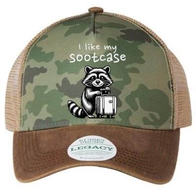 Vintage Funny I Like My Suitcase Raccoon Legacy Tie Dye Trucker Hat