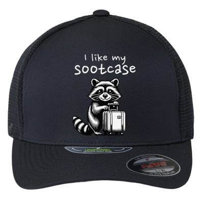 Vintage Funny I Like My Suitcase Raccoon Flexfit Unipanel Trucker Cap